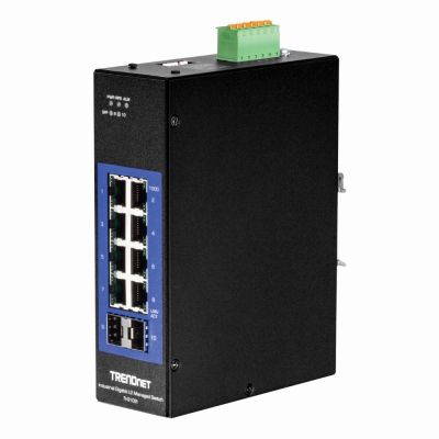 TI-G102i TRENDnet 10-Port Industrial Gigabit L2 Managed DIN-Rail Switch