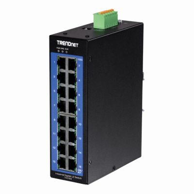 TI-G160i TRENDnet 16-Port Industrial Gigabit L2 Managed DIN-Rail Switch
