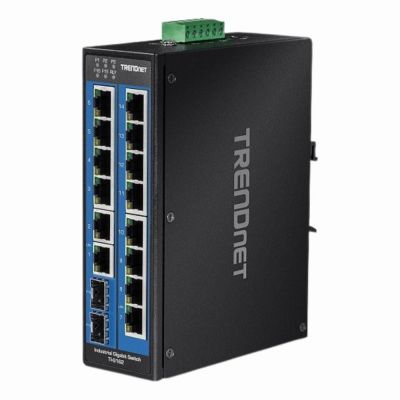 TI-G162 TRENDnet 16-Port Industrial Gigabit DIN-Rail Switch