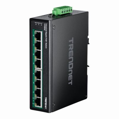 TI-PG80B TRENDnet 8-Port Industrial Gigabit PoE+ DIN-Rail Switch