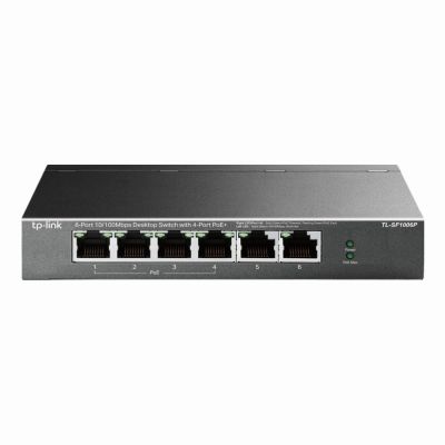 TL-SF1006P TP-LINK 6-Port 10/100Mbps Desktop Switch with 4-Port PoE+