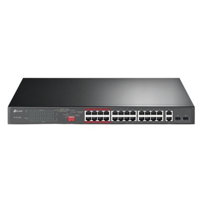 TL-SL1226P TP-Link 24-Port 10/100Mbps PoE+ + 2-Port Gigabit Unmanaged Switch