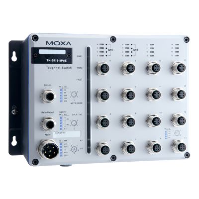 TN-5516-8POE Moxa 16-port EN 50155 Managed Ethernet Switches
