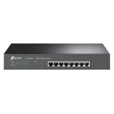 TL-SG1008 TP-Link 8-Port 10/100/1000Base-T Unmanaged Rack-Mount Gigabit Switch