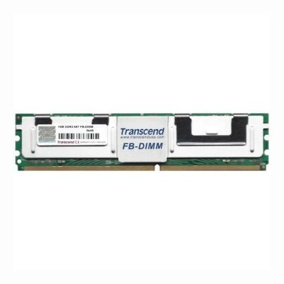 TS128MFB72V6J-T - Transcend 1GB DDR2-667MHz PC2-5300 ECC Fully Buffered CL5 240-Pin DIMM Dual Rank Memory Module