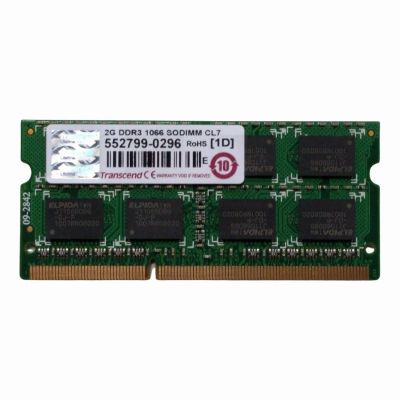 TS256MSK64V1U Transcend 2GB DDR3-1066MHz PC3-8500 non-ECC Unbuffered CL7 204-Pin SoDimm 1.5V Dual Rank Memory Module