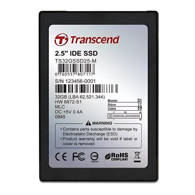 TS32GSSD25S-M Transcend SSD25S-M 32GB MLC SATA 3Gbps 2.5-inch Internal Solid State Drive 