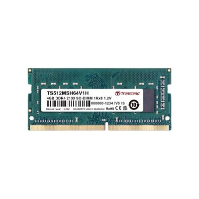 TS512MSH64V1H Transcend 4GB DDR4 PC4-17000 2133MHz SO-DIMM Non-ECC CL15 1.2V Single Rank 260-Pin Memory Module