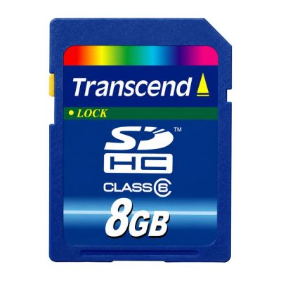 TS8GSDHC150 Transcend 8GB Class 6 SDHC Flash Memory Card