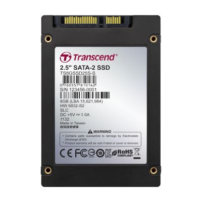 TS8GSSD25S-S Transcend 8GB 3Gb/s SATA 2.5-Inch Solid State Drive