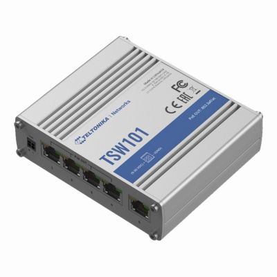 TSW101000000 Teltonika Networks TSW101 5-Ports 10/100/1000Base-T RJ-45 PoE Automotive-Dedicated Gigabit Ethernet Unmanaged Switch