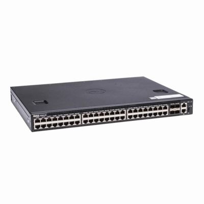 TWR5D Dell S3048-ON 48-Port 1GbE + 4-Port 10GbE SFP Managed Switch with 2x AC PSUs and Rail Kit (PSU-to-IO Airflow)