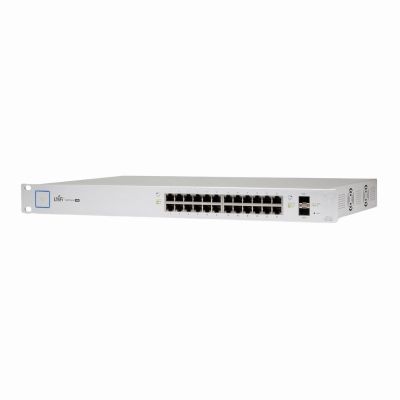US-24-500W Ubiquiti 24-Ports Gigabit Ethernet PoE+ 24V Passive 500W PoE RJ-45 2x 1GbE SFP Layer 2 Switch