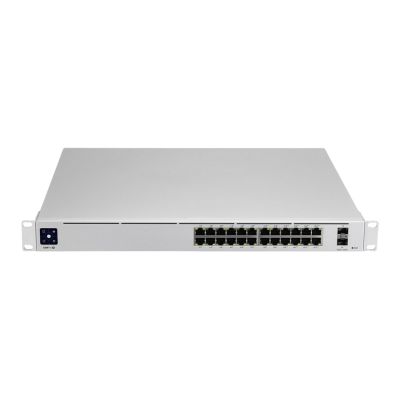 USW-Pro-24-POE Ubiquiti UniFi Switch Pro 24 Ports PoE+ 2 x SFP+ 1U Rackmountable Managed Layer 3 Ethernet Switch