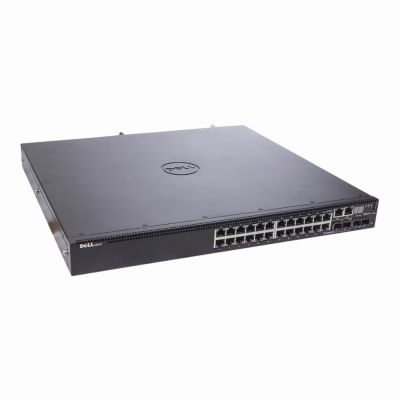 VN885 Dell S3124 24-Ports 10/100/1000Base-T RJ-45 2-Ports 10GBase-X SFP+ 2-Ports 1000Base-X SFP Combo Layer 3 Managed Stackable Rack-mountable 1U Gigabit Ethernet Switch