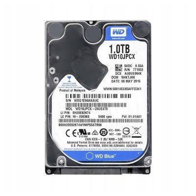WD10JPCX-24UE4T0 Western Digital Blue 1TB 5.4K RPM 6Gb/s SATA 8MB Cache 2.5-Inch Hard Drive