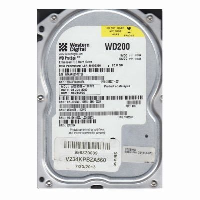 WD200EB-11CPFO Western Digital Protege 20GB 5.4K RPM EIDE 2MB Cache 3.5-Inch Hard Disk Drive