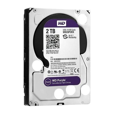 WD20PURX Western Digital Purple 2TB 5.4K RPM SATA 6Gb/s 64MB Cache 3.5-Inch Surveillance Hard Drive