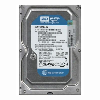WD2500AAKX-60U6AA0 Western Digital Caviar Blue 250GB 7200RPM SATA 6Gbps 16MB Cache 3.5-inch Internal Hard Drive