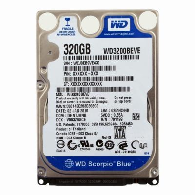 WD3200BEVE Western Digital Scorpio Blue 320GB 5400RPM PATA 8MB Cache (RoHS) 2.5-Inch Hard Drive