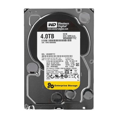 WD4000FYYZ Western Digital RE 4TB 7.2K RPM SATA 6.0 Gbps 64MB Cache 3.5 Inch Hard Drive