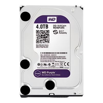 WD40PURX Western Digital Purple 4TB IntelliPower 6Gb/s SATA 64 MB Cache 3.5-Inch Surveillance Hard Disk Drive