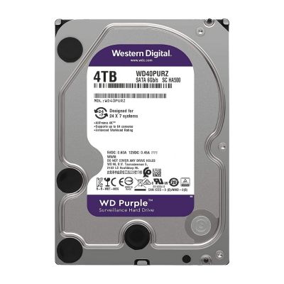 WD40PURZ Western Digital Purple Surveillance 4TB 5400RPM SATA 6Gbps 64MB Cache 3.5-inch Hard Drive