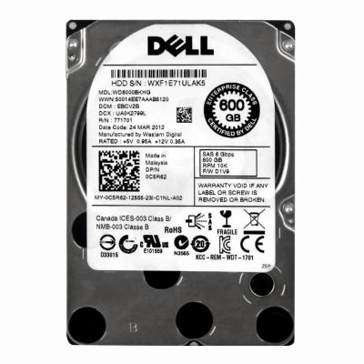 WD S25 WD6000BKHG 600GB 10K RPM SAS 6Gb/s 32MB Cache 2.5Inch Dell OEM HDD