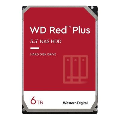 WD60EFRX Western Digital Red Plus 6TB 5.4K RPM  6Gb/s SATA 64MB Cache 3.5" NAS Hard Drive