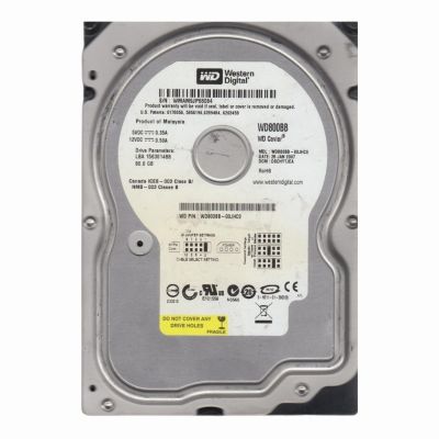 WD800BB-63JKC0 Western Digital Caviar 80GB 7.2K RPM IDE 2MB Cache 3.5-Inch Hard Disk Drive