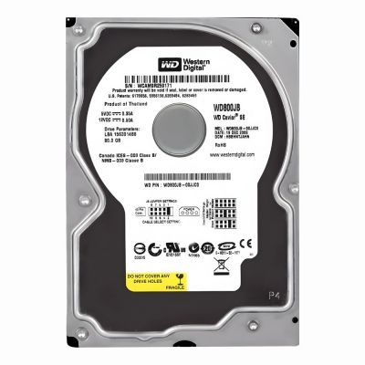 WD800JB Western Digital Caviar 80GB 7200RPM EIDE 8MB Cache (512) 3.5-Inch Hard Drive