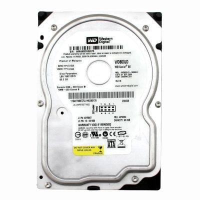 WD800JD-08MSA1 Western Digital Caviar 80GB 7200RPM SATA 1.5Gbps 8MB Cache 3.5-inch Internal Hard Drive