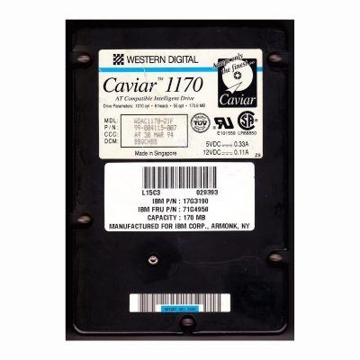 WDAC1170 Western Digital 170MB 3322RPM ATA/IDE 3.5-inch Internal Hard Drive
