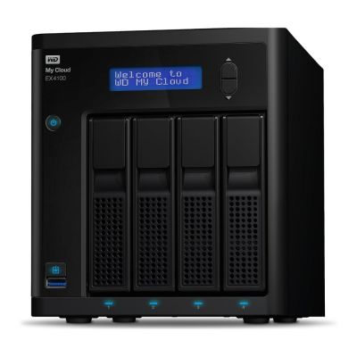 WDBWZE0160KBK-NESN Western Digital My Cloud EX4100 16TB 4-Bay Network Attached Storage Server