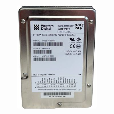 WDE2170-0003B1 Western Digital Enterprise 2.1GB 7200RPM Ultra SCSI 50-Pin 512KB Cache 3.5-inch Internal Hard Drive