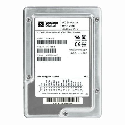 WDE2170 Western Digital 2.1GB 7.2K RPM Ultra SCSI 512KB Cache 3.5-Inch Enterprise HDD