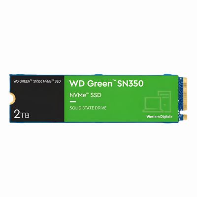 WDS200T3G0C Western Digital Green SN350 2TB Quad-Level Cell PCI Express NVMe 3.0 x4 M.2 2280 Solid State Drive
