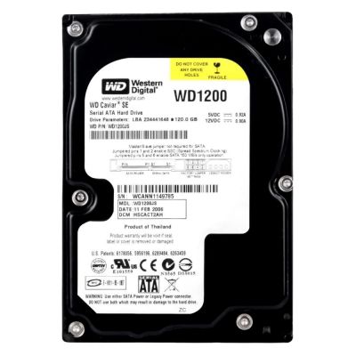 WD1200JS Western Digital Caviar 120GB 7200RPM SATA 3GB/s 7-Pin 8MB Cache 3.5-inch Low Profile (1.0 inch) Hard Drive