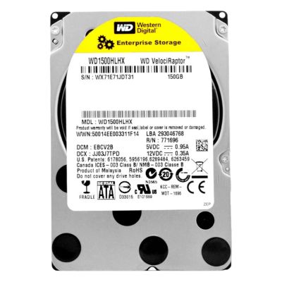 WD1500HLHX Western Digital VelociRaptor 150GB 10000RPM SATA 6Gb/s 32MB Cache 3.5-inch Hard Drive