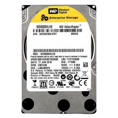 WD6000HLHX Western Digital Velociraptor 600GB 10000RPM SATA 6Gb/s 32MB Cache 3.5-inch Hard Drive