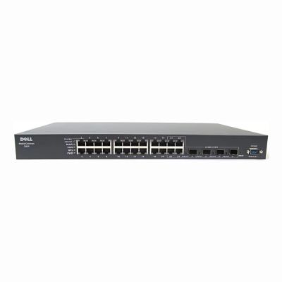 WF579 Dell PowerConnect 5324 24 x RJ-45 Ports 10/100/1000Base-T + 4 x Shared SFP Ports Layer 2 Managed 1U Rack-mountable Gigabit Ethernet Network Switch