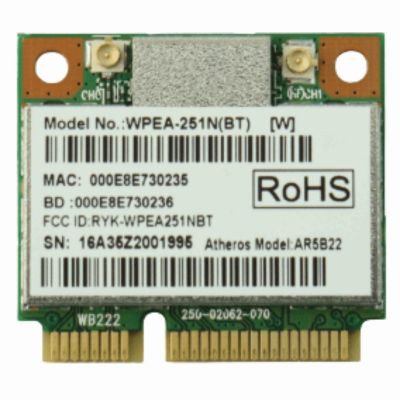 WPEA-251N(BT) 802.11ac/a/b/g/n 2.4GHz/5GHz Wi-Fi Combo Half Mini PCIe Module