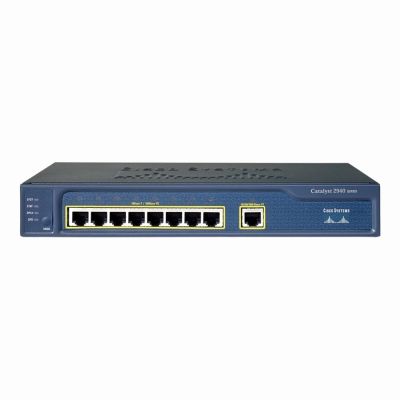 WS-C2940-8TT-S Cisco Catalyst 2940 Series 8 x RJ-45 Ports 10/100Base-TX Layer 2 Managed Rack-mountable Fast Ethernet Network Switch