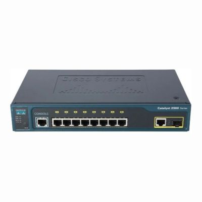 WS-C2960-8TC-S Cisco Catalyst 2960 Series C2960-8TC 8 x RJ-45 Ports 10/100Base-TX + 1 x Dual-Personality RJ-45/SFP Ports Layer 2 Managed Rack-mountable Fast Ethernet Network Switch
