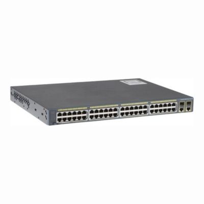 WS-C2960+48PST-L Cisco Catalyst 2960-Plus Series C2960+48PST 48 x RJ-45 Ports 10/100Base-TX + 2 x GE (RJ-45) Ports + 2 x SFP Ports Layer 2 Managed 1U Rack-Mountable Gigabit Ethernet Network Switch