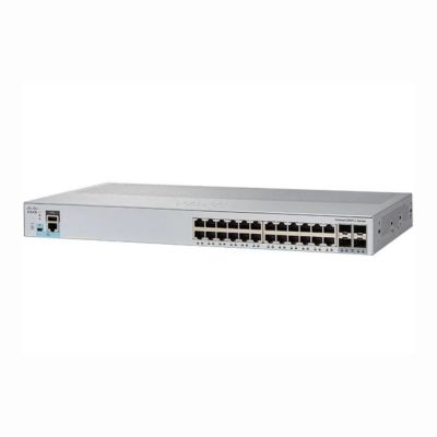 WS-C2960L-24TQ-LL Cisco Catalyst 2960-L Series 24 x Ports 10/100/1000Base-T + 4 x SFP+ Ports Layer 2 Managed 1U Rack-Mountable Gigabit Ethernet Network Switch