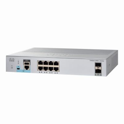 WS-C2960L-8TS-LL Cisco Catalyst 2960-L Series C2960L-8TS 8 x RJ-45 Ports PoE+ 10/100/1000Base-T + 2 x SFP Ports Layer 3 Managed 1U Rack-Mountable Gigabit Ethernet Network Switch