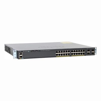 WS-C2960X-24PS-L Cisco Catalyst 2960X Series 24-Port 10/100/1000Base-T PoE Layer 2 Rack-Mountable 1U Switch with 4x SFP+ Expansion Slots