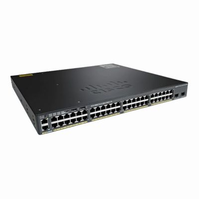 WS-C2960X-48TS-LL Cisco Catalyst 2960-X Series C2960X-48TS 48 x RJ-45 Ports 10/100/1000Base-T + 4 x SFP Ports Layer 3 Managed 1U Rack-mountable Gigabit Ethernet Network Switch