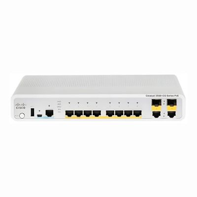 WS-C3560CG-8TC-S Cisco Catalyst 3560-C Series C3560CG-8TC 8 x RJ-45 Ports 1000Base-T + 2 x Dual Uplink Ports Layer 3 Managed 1U Rack-mountable Gigabit Ethernet Network Switch